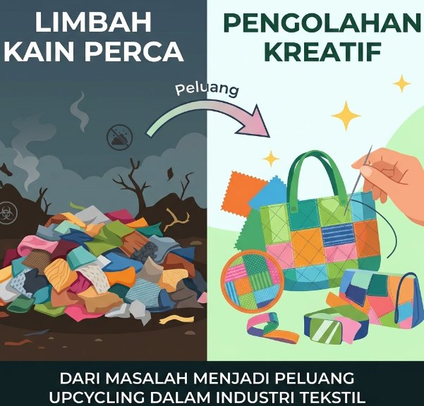 limbah kain perca dalam industri tekstil
